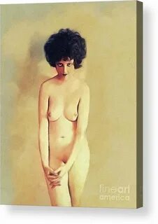 Clara Bow, Vintage Movie Star Nude Acrylic Print by Esoteric