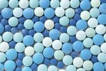 Blue Circular Pills Stockfoto en meer beelden van Blauw - iS