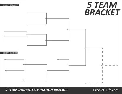 5 Team Bracket Double Elimination - Printable Bracket in 14 