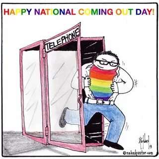 Happy National Coming Out Day Cartoon David Hayward