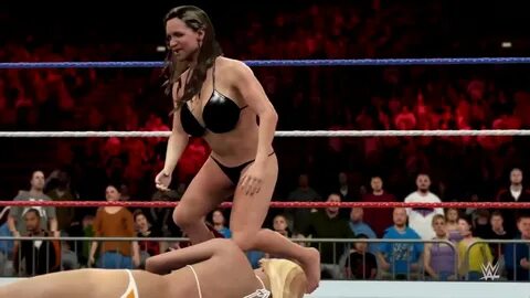 Stephanie McMahon vs. Summer Rae Sexy WWE2K16 bikini barefoo