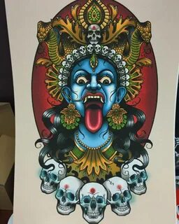 Drew Shallis Kali tattoo, Kali goddess, Lord ganesha paintin