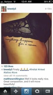Everything happens for a reason 3 #Tattoosforwomen Phrase ta