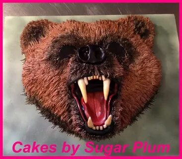 Grizzly Bear Cake Bear cakes, Grizzly bear, Vegan wedding ca