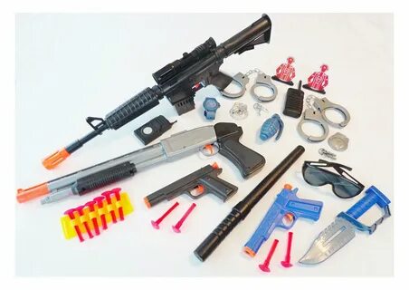 Buy Toy Detective MEGA SET M-16 Machine Gun Pump-Action Shot