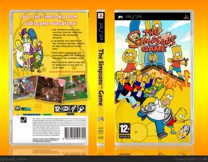 The Simpsons Game PSP Box Art Cover by DuDE.
