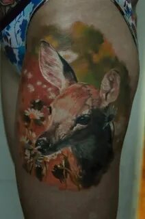 realistic deer tattoo Animal tattoo, Animal tattoos, Deer ta