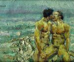 Gay Male Nude Art Painting by Royo Liu Fine Art America
