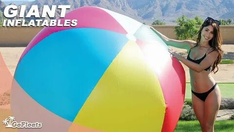 GoFloats Giant Beach Ball Inflatable - YouTube