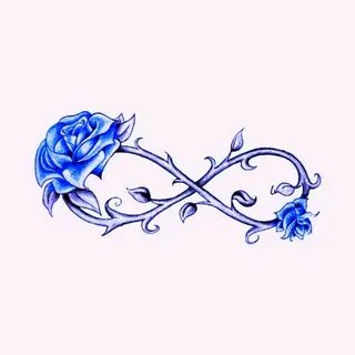 Blue rose infinity tattoo #coupletattooideas Infinity tattoo