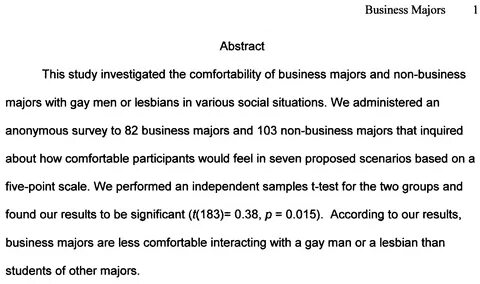 Abstract apa science research paper