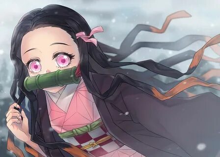 Nezuko Kamado from the anime Kimetsu no Yaiba.