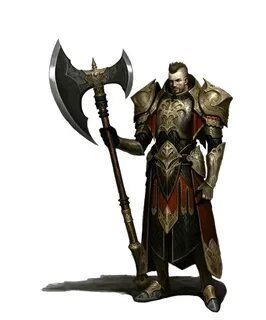 Human Male GreatAxe Fighter - Pathfinder PFRPG DND D&D d20 f