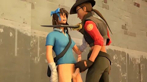 femscout, scout, team fortress 2, 3d, rule 63, futanari, human, intersex, s...