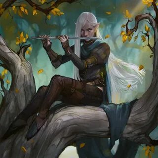 f Wood Elf Bard deciduous forest 111 by " exellero : Imagina