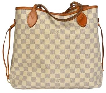 Sold Price: Damier Azur 'Neverfull MM' Louis Vuitton Tote Ba