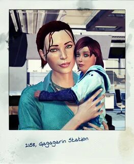 Ханна Шепард с маленькой Джейн - Фан-арт Mass Effect 3