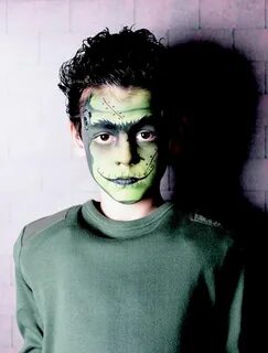 Halloween face paint ideas: Frankenstein's monster face pain