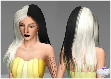 Sants Hair Half Colors by David - Sims 3 Hairs Sims hair, Da