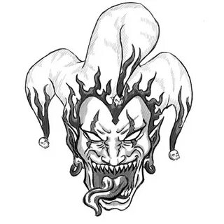 Jester Evil Scary Skull Wicked Drawings Drawing Leprechaun J