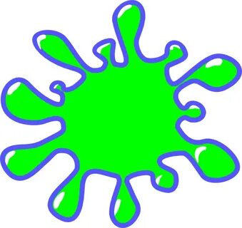 Green Splatter Clip Art At Clker - Paint Splat Cartoon - (60