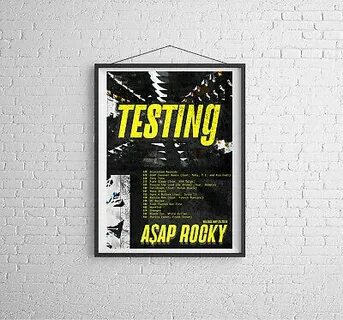 E-167 Art ASAP Rocky Testing Album Poster 20x20 24x24 Rap Mu