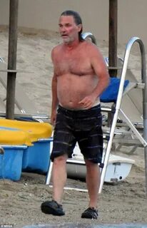 Kurt Russell sports some painful looking sunburn in Greece