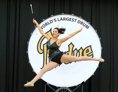 Purdue's feature twirler, the Girl in Black. (With images) B