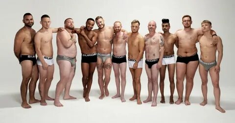 Underwear brand recruits men of differing sizes for body pos
