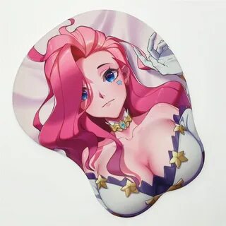 LOL Seraphine Sexy Big Breast Gaming Anime 3D Mouse Pad Cute Manga Pad with...