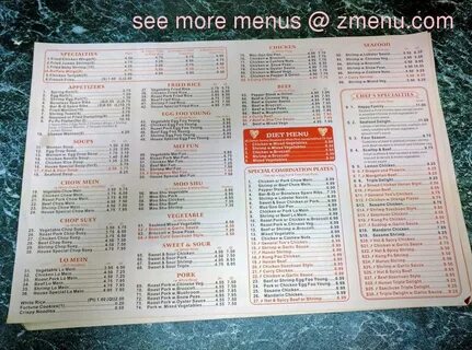 Menu at Hot Wok restaurant, Lumberton