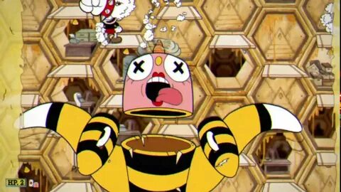 Cuphead - Boss 11: Rumor Honeybottoms Queen Bee - YouTube