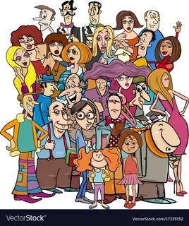 Cartoon Crowd : The best selection of royalty free cartoon c