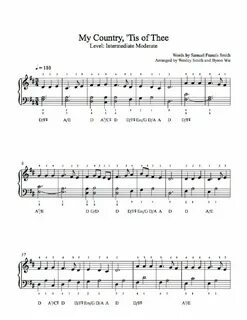 My Country Tis Of Thee by Traditional Piano Sheet Music Inte