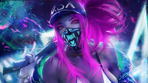 K/DA Akali Mask Neon LoL League of Legends lol league of leg