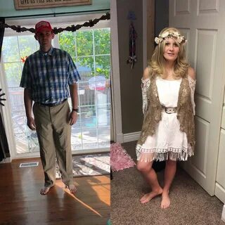 Forrest Gump and Jenny couples costume #coupleshalloweencost