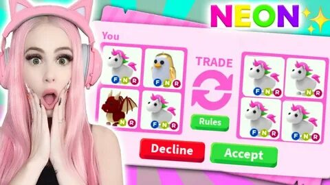 I ONLY Traded NEON PETS For 24 Hours In Adopt Me! Adopt Me T