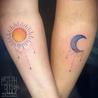 25 Sun and Moon Tattoo Design Ideas Matching best friend tat