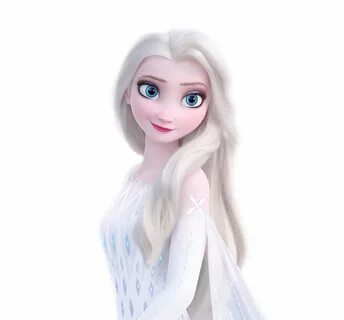 More new Frozen 2 pictures of Elsa in white dress, hair down