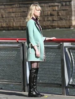 Emma Stone shows Gwen Stacy's mature side as she films The A