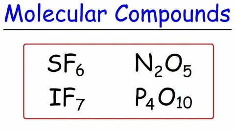 How To Name Covalent Molecular Compounds - The Easy Way! - Y