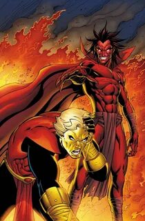 WARLOCK vs Mephisto by Ron Lim Marvel comics art, Mephisto m