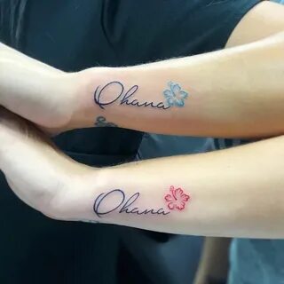Freundschaftstattoo Spruch Ohana Blumen Mann Frau #tattoo Sy