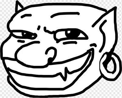 Trollface Internett-troll Drawing Rage comic Line art, morso