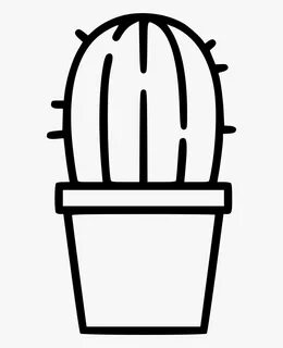 Cactus - Latte Clipart Black And White, HD Png Download - ki