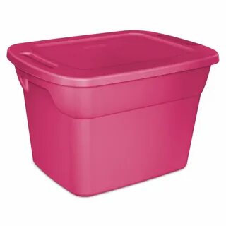 Sterilite 18 Gal./68 L Tote Box, Fuchsia Burst (Available in