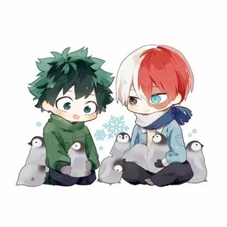 Deku and Todoroki. Anime chibi, Anime, My hero academia epis