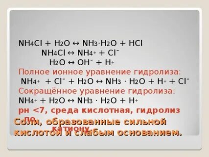 Презентация к уроку в 11классе "Гидролиз" - химия, презентац