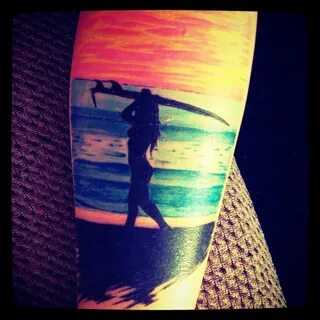 40 Hot Summer Tattoos Beach tattoo, Summer tattoo, Surf tatt