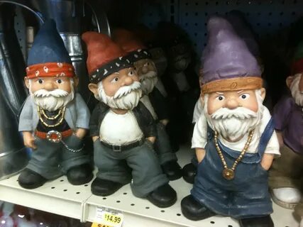 WTF? Gangster gnomes? These are being sold at Fred Meyer. Fl